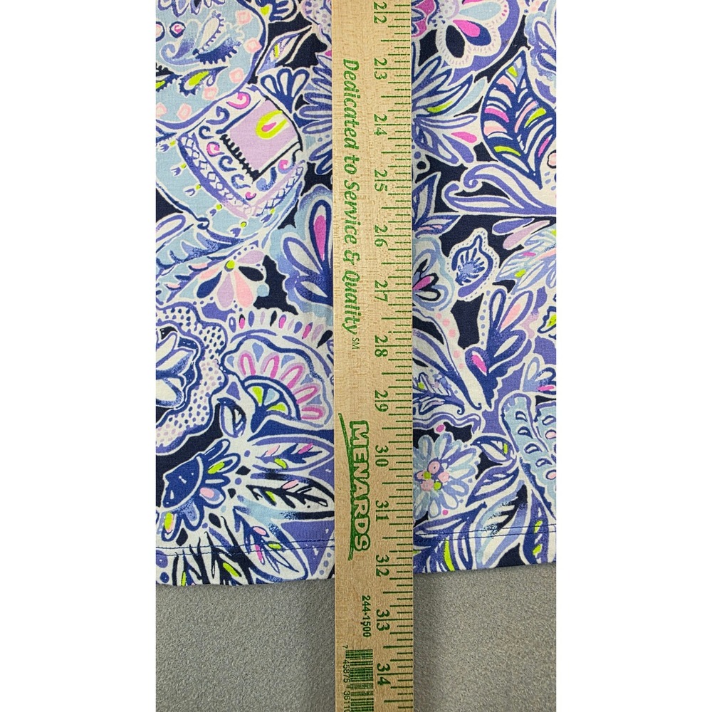 Lilly Pulitzer Bay Dress Elephant Namaste in the Jungle Swing Cotton Jersey sz L - Picture 4 of 9